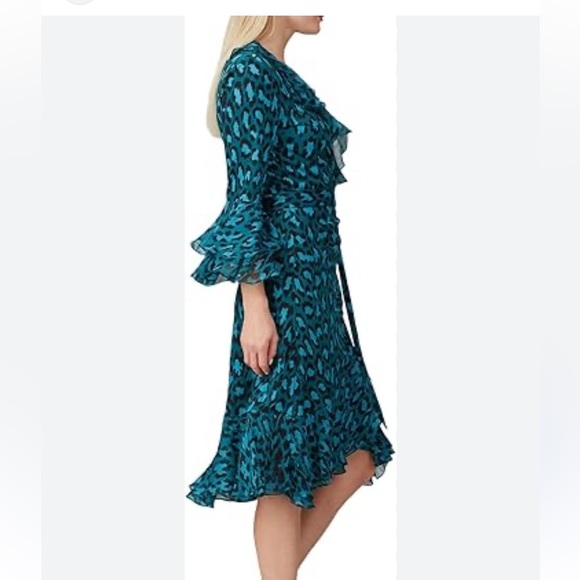 Diane von Furstenberg Carli Ruffled Wrap Dress - Size 4 - Picture 1 of 6
